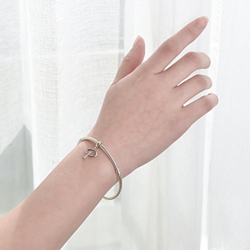 CHANGEABLE Charms P Letra Abalorio de Mujer de Plata de Ley