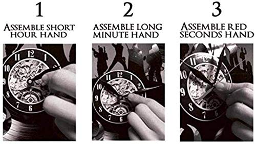 CHANGWW Reloj de Pared con Disco de Vinilo Retro Cruzado L'Occitane Artista de Pared decoración del hogar Reloj de Pared silencioso sin Escala-with LED