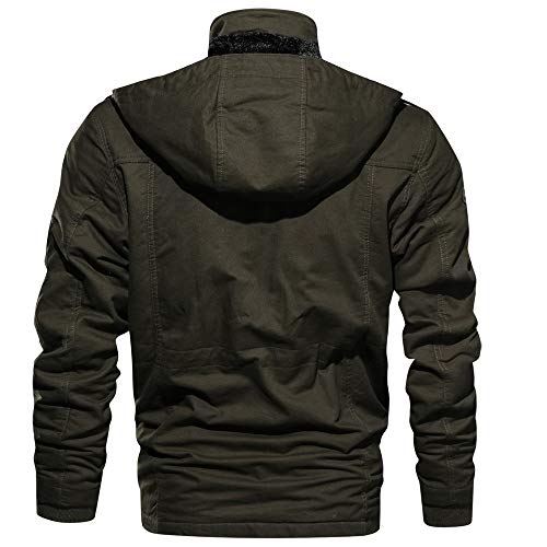 Chaqueta Invierno Hombre Táctico Ropa de Moto Manga Larga Chaqueta Militar Gran tamaño Transpirable Abrigo Jacket Parka Pullover Coat Caliente riou