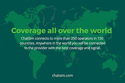 ChatSim 2 (Internet + Chat) - Tarjeta SIM internacional para navegar en más de 150 países y chatear gratis con WhatsApp y las otras aplicaciones de chat