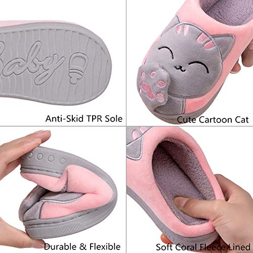 ChayChax Zapatillas de Estar por Casa Lindo Animados para Niños Mujer Hombre Invierno Pelusa Forro Pantuflas Interior de Memoria Espuma Cómodo Caliente Zapatos de Algodón, Azul, 35/36 EU