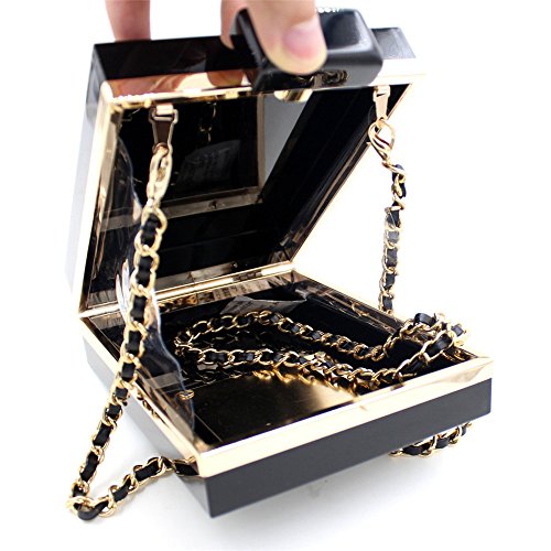 ChenYongPing Bolso del Bolso del Baile de Fin de Curso del Bols Las Mujeres con Estilo Perfume Bottle Forma de acrílico de la Tarde de Moda Embrague Monedero Trend Bolso de Hombro Bolso de Crossbody