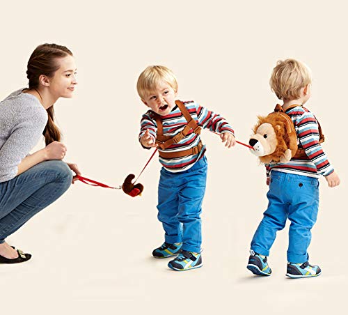 chenyu - Mochila Infantil con Correa antipérdida, Correa para la muñeca, para niños y niñas, Correa de Seguridad para Viajes, arnés y Correa para bebé, Lion