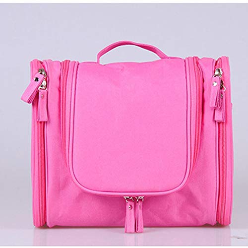 Chenyu - Neceser para Mujer con Gancho para Colgar, Gran Bolsa de Almacenamiento, Muchos Bolsillos, Juego de Viaje para cosméticos, Maquillaje, Almacenamiento, Rose Red