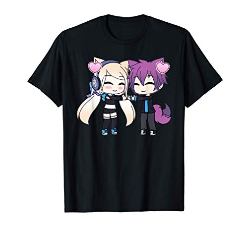 Chibi Kawaii linda chica y chico de anime Camiseta