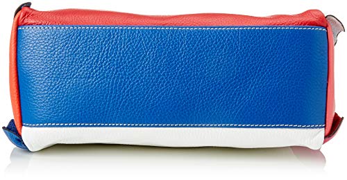 Chicca Borse Cbc34021tar, Bolso de mano. para Mujer, Multicolor (Tiffany/Rosso), 12x26x32 centimeters (W x H x L)