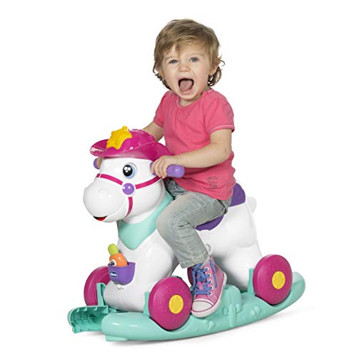 Chicco-00007907100000 Caballito cabalgable, Color Rosa (00007907100000)