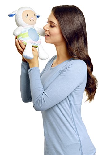 Chicco Ovejita Dulces Nanas - Suave peluche de oveja con proyector de luces y melodías, grabadora de voz y sensor de sonido, color azul