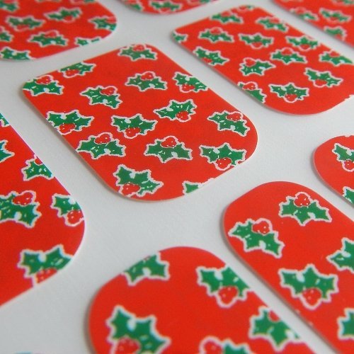 Chix Nails Ocasional Minx Trendy Style - Adhesivos de vinilo para uñas, diseño de huecos de Navidad