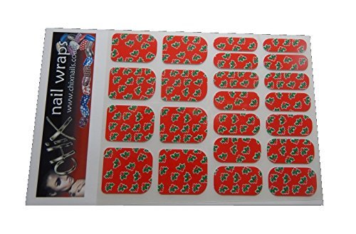 Chix Nails Ocasional Minx Trendy Style - Adhesivos de vinilo para uñas, diseño de huecos de Navidad