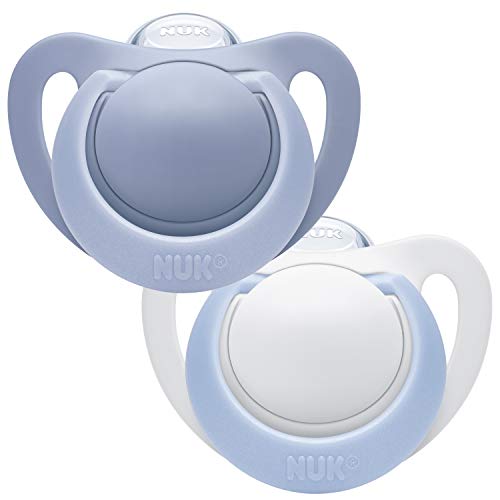 Chupete de silicona NUK Genius, para recién nacidos delicados, 2 unidades azul blau/weiß Talla:0-6 meses