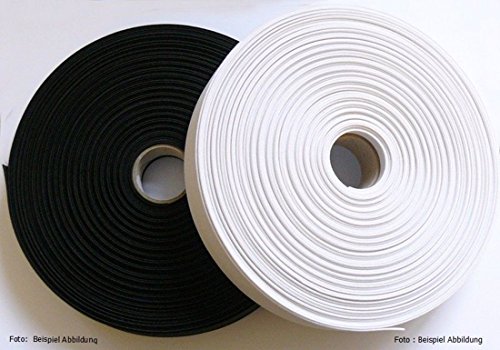Cinta de goma de 25 m, 40 mm de ancho, en negro o blanco Negro
