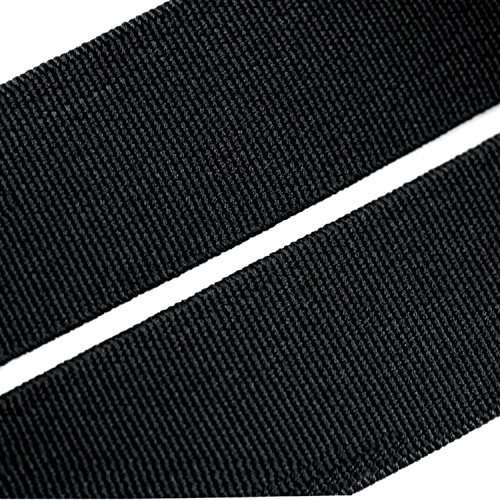 Cinta de goma de 25 m, 40 mm de ancho, en negro o blanco Negro