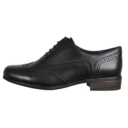 Clarks Hamble Oak, Zapatos de Cordones Derby para Mujer, Negro (Black Leather), 39 EU