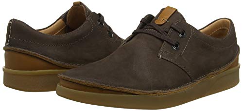 Clarks Oakland Lace, Zapatos de Cordones Derby para Hombre, Marrón (Dark Brown Leather), 45 EU