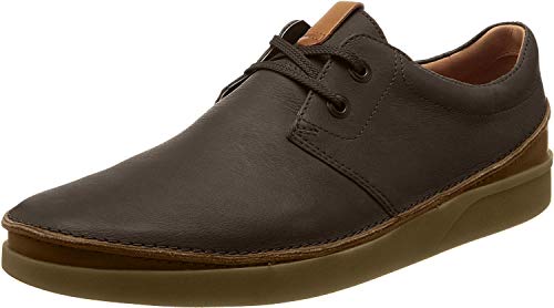 Clarks Oakland Lace, Zapatos de Cordones Derby para Hombre, Marrón (Dark Brown Leather), 45 EU