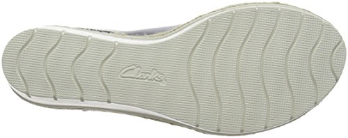 Clarks Palm Glow, Sandalia con Pulsera para Mujer, Gris (Grey Leather), 39 EU