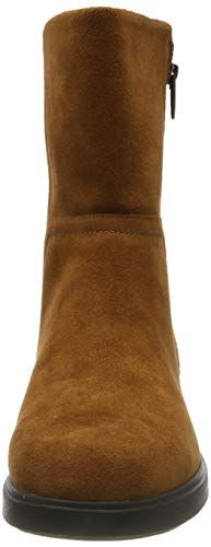 Clarks Un Elda Mid, Botas Slouch para Mujer, Marrón (Dark Tan Suede Dark Tan Suede), 39.5 EU