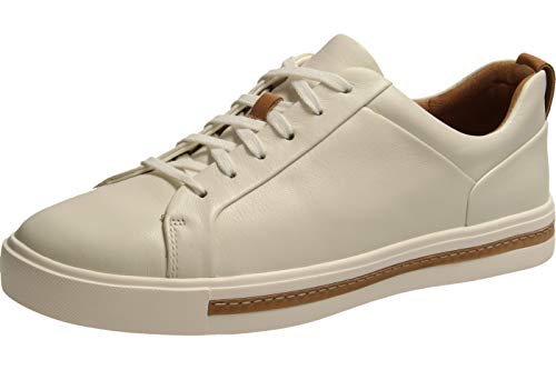 Clarks Un Maui Lace, Zapatos de Cordones Derby para Mujer, Blanco (White Leather-), 37.5 EU