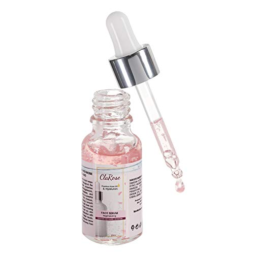 ClaRose Hyaluronic acid Anti-ageing Face Serum with 100% Natural Rose oil; 20ml