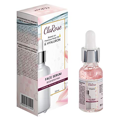 ClaRose Hyaluronic acid Anti-ageing Face Serum with 100% Natural Rose oil; 20ml