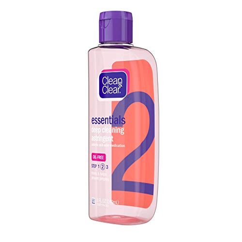 Clean & Clear Fundamentos libre de aceite limpieza profunda ácido salicílico astringente medicamento para el acné 8 onza líquida