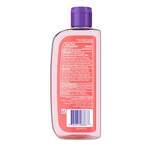 Clean & Clear Fundamentos libre de aceite limpieza profunda ácido salicílico astringente medicamento para el acné 8 onza líquida