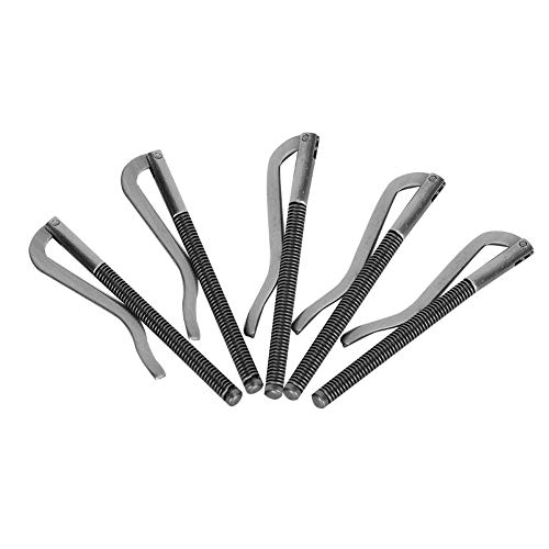 Clip de dinero para billetera, Delaman 5 piezas Clip de dinero en efectivo Acero galvanizado Resorte de alta dureza 80 mm Accesorios de artesanía para billetera de cuero(Black)