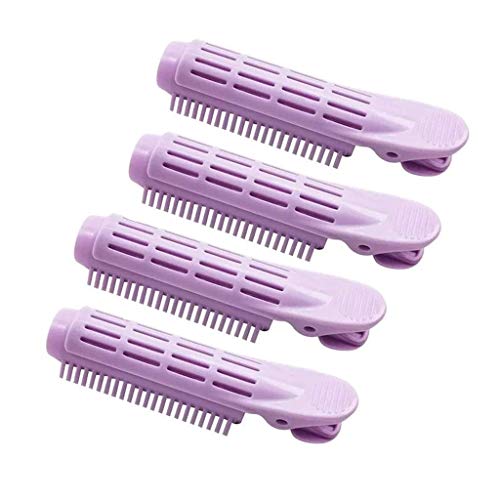 Clip para raíz de cabello voluminizador, clip de cabello con volumen de raíz, rizador de cabello natural rizado, accesorios para el pelo (4 unidades, morado)