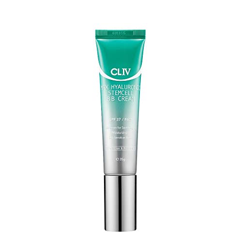 CLIV - Max Hyaluronic Stemcell BB Cream, BB Cream Para Piel Seca y Sensible SPF37, 35g
