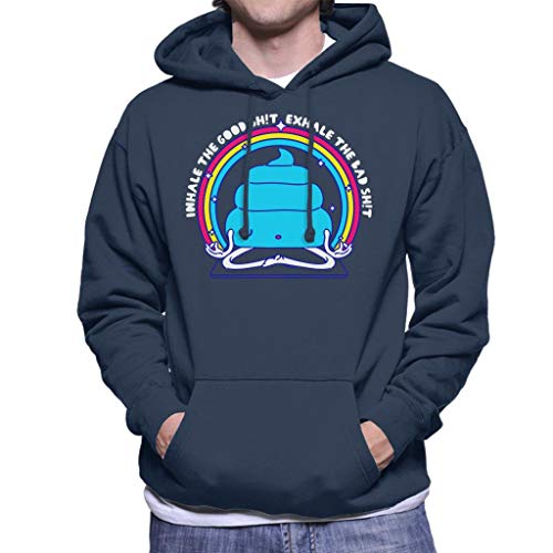 Cloud City 7 Namashite Yoga Poop Men's Hooded Sweatshirt