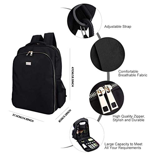 Cobeky Barber estuche de transporte para peluquería Herramientas de estilo Accesorios de gran capacidad de almacenamiento mochila de viaje hombro bolsa