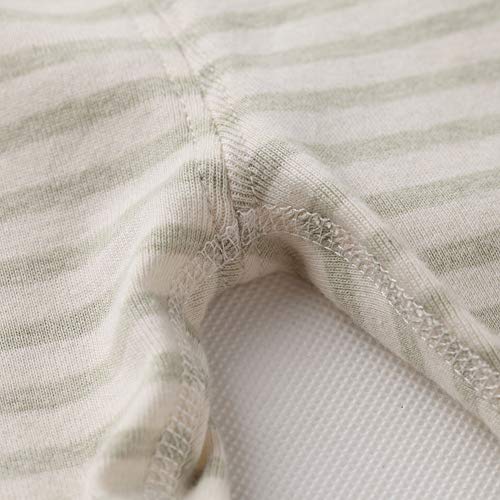 COBROO - Juego de pijama para bebé, tallas de 0 a 6 meses, 100 % algodón, polainas y camiseta cruzada con cierre de lazo y manoplas B-verde claro Recién nacido