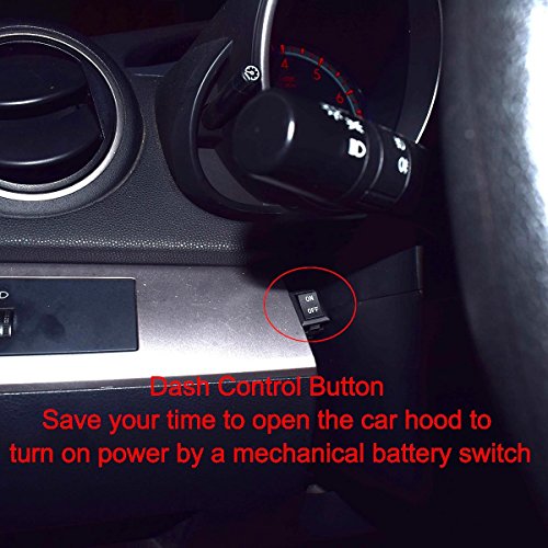 Cocar 12V Coche Auto Batería Electromagnética Desconexión Interruptor, CC 12V Electromecánico Solenoide Interruptor Uno Botón Guión