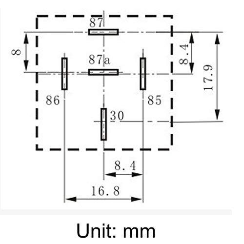 Cocar Auto Relé Interruptor Conmutador de Carril 5 Arnés Precableado 12V DC Contactores SPDT 5 Pin 40Amp Cable Set de Cobre Premium JD2912 - Paquete de 2