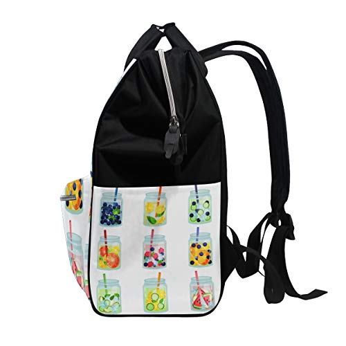 Cóctel Bebida con hielo frío Bolsas de pañales de gran capacidad Mamá Mochila Múltiples funciones Bolso de lactancia Bolso de mano para niños Cuidado del bebé Viajes Mujeres diarias