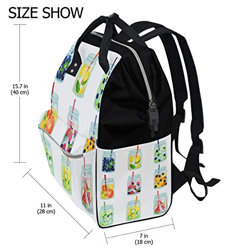 Cóctel Bebida con hielo frío Bolsas de pañales de gran capacidad Mamá Mochila Múltiples funciones Bolso de lactancia Bolso de mano para niños Cuidado del bebé Viajes Mujeres diarias