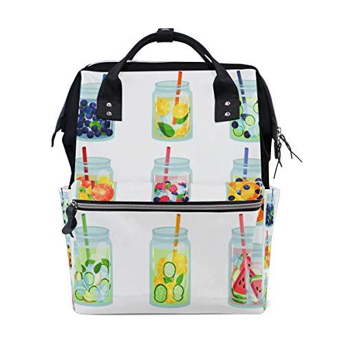 Cóctel Bebida con hielo frío Bolsas de pañales de gran capacidad Mamá Mochila Múltiples funciones Bolso de lactancia Bolso de mano para niños Cuidado del bebé Viajes Mujeres diarias