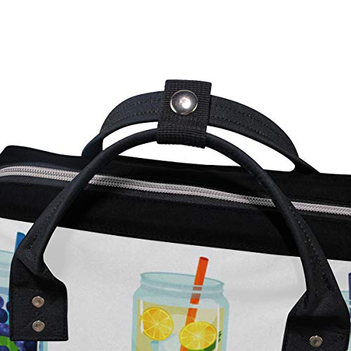 Cóctel Bebida con hielo frío Bolsas de pañales de gran capacidad Mamá Mochila Múltiples funciones Bolso de lactancia Bolso de mano para niños Cuidado del bebé Viajes Mujeres diarias