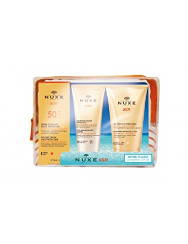 COFRE VIAJE CON CREMA FUNDENTE ROSTRO SPF 50 NUXE SUN + CHAMPU DUCHA DESPUÉS DEL SOL 50 ML + LECHE SOLAR REFRESCANTE 50 ML