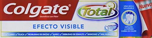 Colgate Total Efecto Visible Pasta Dentífrica - 4 Paquetes de 75 ml - Total: 300 ml