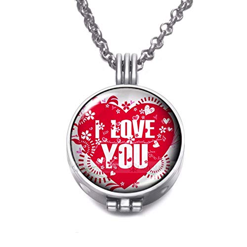 Collar De Difusor De Aceite Esencialvalentine S Love Hearts Perfume Colgante Collar Multi Patrón Fragancia Aceite Esencial Perfume Aromaterapia Difusor
