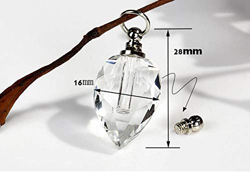 Collar De Perfume Collar Colgante Con Difusor De Aceite Esencial Colgante De Cristal En Forma De Corazón Con Tapón De Rosca Nombre Del Colgante De Vial De Vidrio En La Botella De Arroz Frascos De Acei