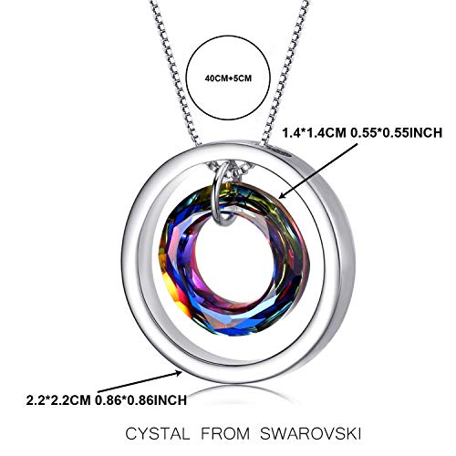 Collar Mujer Collar de Cristal de Círculo