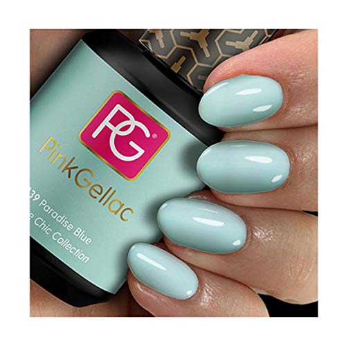 Color de pintauñas permanente Pink Gellac 239 Paradise Blue