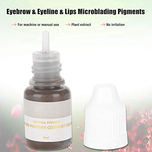 Color del Tatuaje - Delaman Microblading Pigment Ink, Maquillaje Semi-permanente Eyebrow Lips Eye Line (Color : Brown)