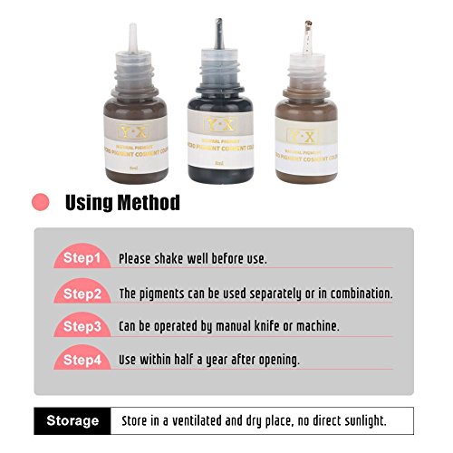 Color del Tatuaje - Delaman Microblading Pigment Ink, Maquillaje Semi-permanente Eyebrow Lips Eye Line (Color : Brown)