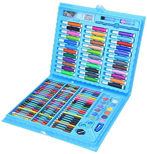 Colorear conjunto del arte de 150 piezas de arte Deluxe Creatividad for Niños Con estuche de plástico Gran Doodle regalo y Tableros del garabato (color: rosa, Tamaño: Tamaño libre), Tamaño: tamaño lib