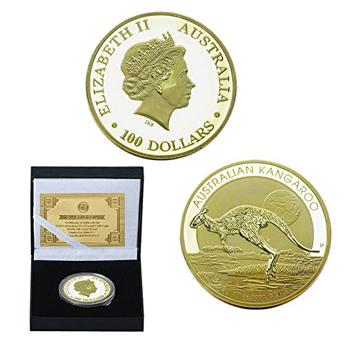 Commonwealth,Australia,Canguros,Oro,Monedas,Protección Animal,Cuidado Del Medio Ambiente,Las Colecciones,de Alta Calidad,la Artesanía Fina,Caja de Exposición Obra de Arte/dorado/A