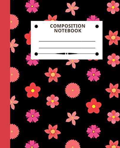 Composition notebook: Wide Ruled Paper Notebook Journal | Organge Flower Wide Blank Lined Workbook for Teens Kids Students Girls or boys for Home School College for ...